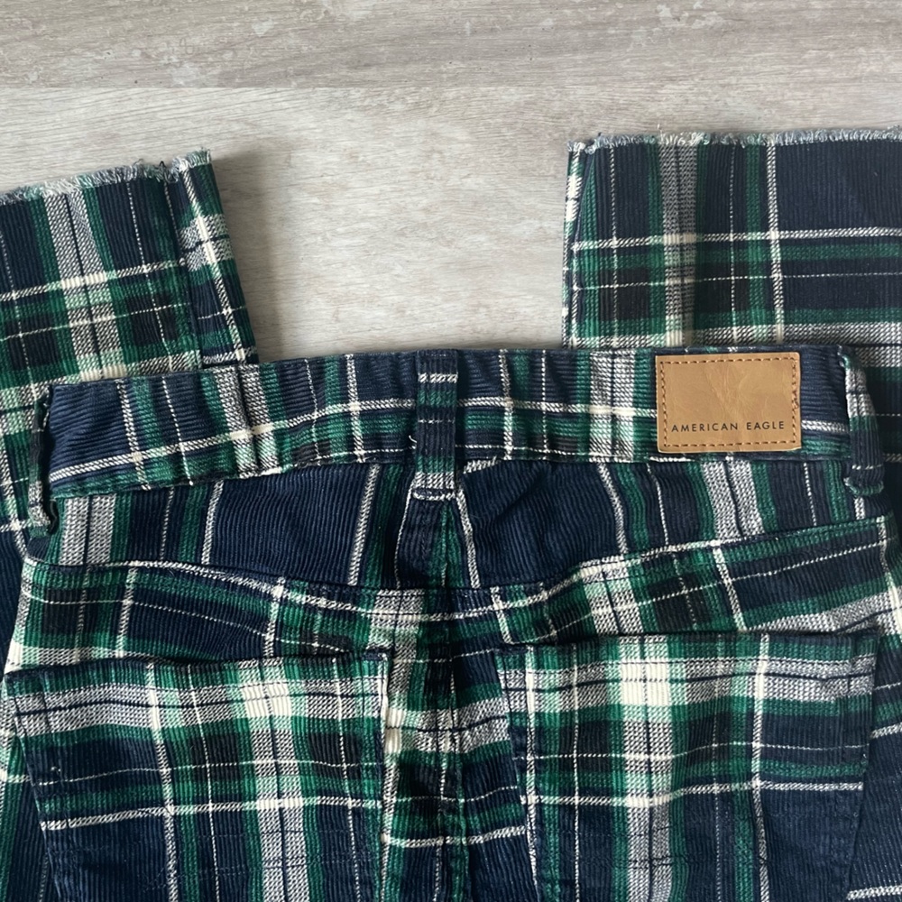 American Eagle Plaid Corduroy Pants
